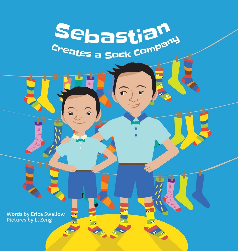Sebastian Creates a Sock Company - Story about a kid entrepreneur - preschool thru 2nd grade level